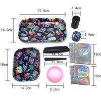 Kit de 13 pièces avec accessoires, ensemble de plateau, ensemble de champignons magiques, ensemble de cigarettes