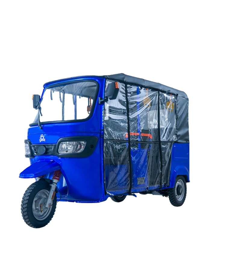 緑色の三輪車人力車 観光用デラックスヒューマンパワー人力車