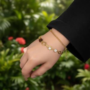 PXK-0523 สร้อยข้อมือแฟชั่นแบบโซ่และแบบเชื่อมต่อ - Product Image 3