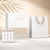   Boîte cadeau écologique blanche de qualité supérieure avec poignée, logo personnalisé, boîte de luxe pour capsules nutritionnelles, vitamines et protéines