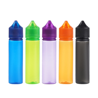 Usine Offre Spéciale Transparent V3 60ml coloré PET liquide jus presser bouteilles en plastique huile essentielle flacon compte-gouttes