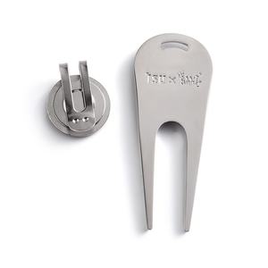 Marcador de bola de golf de metal dorado para sublimación, herramienta de reparación de divots de golf, clip para gorra de golf con marcador de bola - Product Image 3