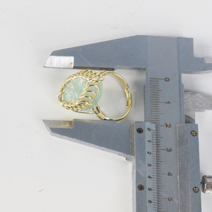 Wholesale Natural Crystal Rough Rose Quartz Handmade <b>Wire</b> Wound Ring - Product Image 5