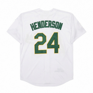 Vintage stijl gebreide honkbal shirts voor heren 9 Reggie Jackson 24 Rickey Henderson 25 Mark McGwire 33 José Canseco S-3XL - Product Image 3