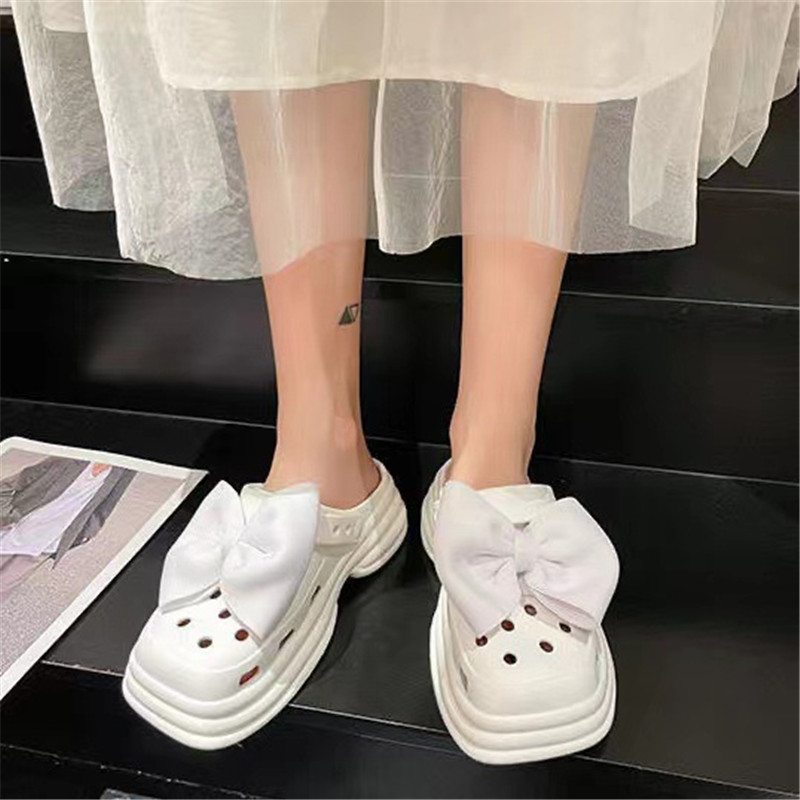 Square Toes Women Garden Shoes EVA Girls Shoes Flat Comfort Platform Clogs Slippers