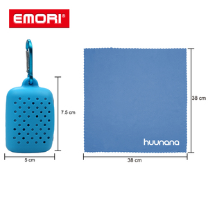 Tamaño de bolsillo al aire libre bolsa de silicona de microfibra de secado rápido toalla - Product Image 4