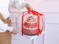 Nouvelle boîte d'expédition carrée haute et transparente en plastique pour gâteaux lourds à 3/4 étages, idéale pour la pâtisserie