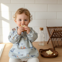 NOUVEAU Bavoirs pour bébés colorés à bon prix, confortables pour la peau, bavoirs d'alimentation pour bébés à manches longues