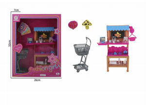 Ensemble de jeu d'accessoires pour poupées Fashiongirl, jouets de supermarché en plastique pour enfants de 4 à 6 ans, ensemble de jeu d'imitation - Product Image 1