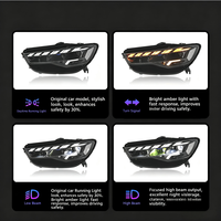 Ensemble de phares à LED de style Hoch Edition avec feux de jour à LED et clignotants séquentiels pour Audi A6L C7 2016-2018