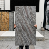 Panneau de pierre flexible gris ardoise texturé 3D ultra-mince et pliable pour revêtement mural MCM léger pour façade extérieure et intérieure de centre commercial