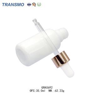 Customized New 30ml clear Frosted Flat Shoulder Serum <b>Glass</b> <b>Dropper</b> <b>Bottle</b> Cosmetic Skincare Packaging - Product Image 5