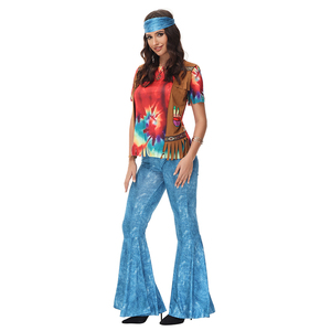 Costumi Halloween <span class=keywords><strong>da</strong></span> discoteca retrò anni '70 costumi di scena Hippie aborigeni nativi americani Costume Hiphop - Product Image 4