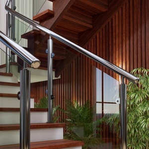 Support de verre sans cadre en acier inoxydable noir thermolaqué personnalisé pour systèmes de balustrades de balcon et de jardin - Product Image 3
