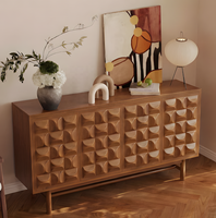 Buffet vintage, armoire murale de style mid-century, grand meuble de rangement pour la salle à manger, le salon ou la maison