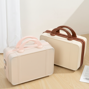 Borsa da viaggio portatile retrò da donna 14 pollici piccola custodia cosmetica con Password Box stile retrò - Product Image 1