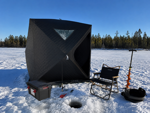 Tente de camping et sauna Warmfire, type étendu, une chambre, imperméable, toutes saisons, pour la pêche sur glace, en tissu Oxford triple couche, >3000mm - Product Image 1