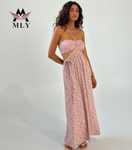<span class=keywords><strong>Robe</strong></span> maxi à bretelles à imprimé tropical pour femmes <span class=keywords><strong>Robe</strong></span> de plage fluide sans manches pour les vacances à Hawaï - Product Image 2