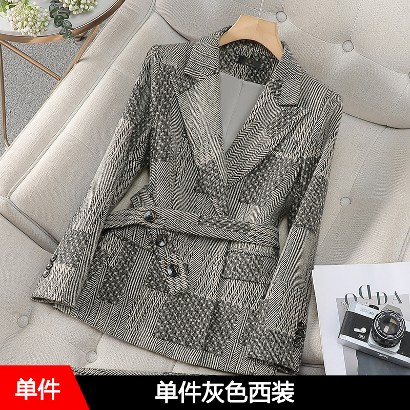 gray suit belt