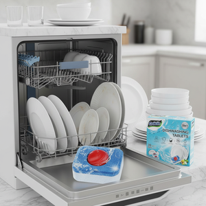 Tablettes de détergent lave-vaisselle écologiques au parfum citron, 20g, 30 unités, nettoyant solide pour la vaisselle - Product Image 1