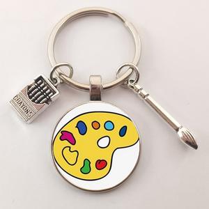 Llavero de Regalo <span class=keywords><strong>para</strong></span> Artistas de Joyería, Pintores, Paleta de Pintura, Bolígrafo de Pintura, Escuela de Arte, <span class=keywords><strong>Departamento</strong></span> de Belleza - Product Image 3