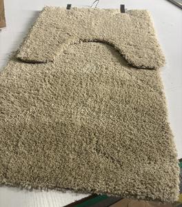 50*80cm + 43*50 ensemble de <span class=keywords><strong>tapis</strong></span> de <span class=keywords><strong>bain</strong></span> en Polyester forte absorption de l'eau douce surface en Polyester à coupe haute dos en Latex antidérapant avec antidérapant - Product Image 2