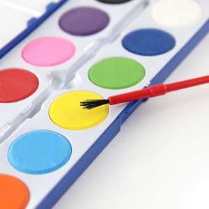 Juego de tablero de pigmento de <span class=keywords><strong>paleta</strong></span> de acuarela de pintura de 12 colores personalizado de alta calidad con pincel para estudiante - Product Image 3