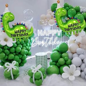 Ballon en feuille d'aluminium Dinosaure Vert Mignon Joyeux Anniversaire, Ballon en Mylar Métallique pour Décoration de Fête Dinosaure pour Enfants - Product Image 3