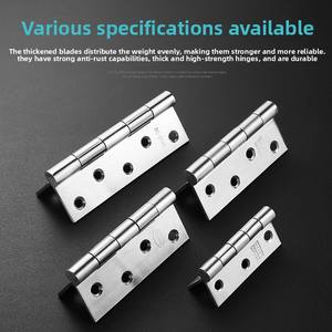 HOHE 4-Zoll Modernes Flach-Scharnier aus Edelstahl, verdickt, gebürstete Oberfläche, 2,5 mm Dicke, 100 kg Tragkraft, für 180°-Türen, 2-Loch, 1 Jahr Garantie - Product Image 3