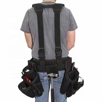 Ceinture porte-outils robuste et imperméable pour jardinage, électricien, charpentier avec bretelles - OEM/ODM disponible, capacité 150 lb
