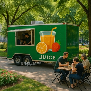 Remolque de Comida Móvil de Acero Inoxidable para Camiones, Carrito de Comida Multifuncional para Café y Aperitivos Rápidos, 2025 - Product Image 2