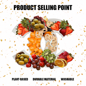 Logotipo de marca lavable <span class=keywords><strong>APL</strong></span> Plástico Comida Postre Fruta Rellenable Bandeja para servir Contenedor para fiesta - Product Image 4
