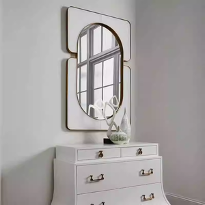 Wholesales Gold Stainless Steel Decorative <strong>Mirror</strong> <strong>White</strong> <strong>Mirrors</strong> <strong>Rectangle</strong> Wall <strong>Mirror</strong> for Home Hotel - Product Image 3