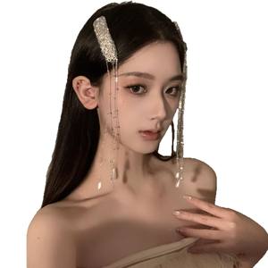 Pinza de pelo con borlas de perlas de estilo chino para mujer, flequillo lateral, Clip BB, elegante y versátil, tocado mongol, pasador, <span class=keywords><strong>Fixa</strong></span> de salón - Product Image 4