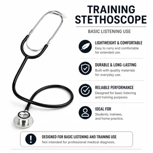 Stéthoscope cardiologique <span class=keywords><strong>professionnel</strong></span> à double tête 2026 <span class=keywords><strong>pour</strong></span> étudiants en médecine et médecins, rose/argent, équipement <span class=keywords><strong>médical</strong></span> de classe I - Product Image 2
