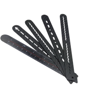 CM ölçekli kırtasiye iş hediye cetveller ile çift taraflı ölçme aracı karbon Fiber cetvel - Product Image 3