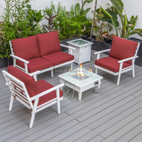 Mobilier d'extérieur moderne tous temps en aluminium Ensemble de canapés sectionnels de loisirs Hôtels Jardins Salons Villas Parcs