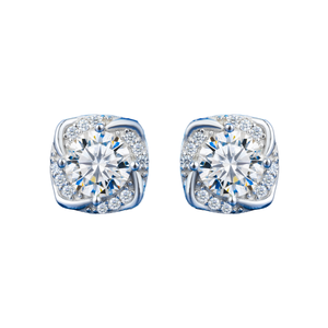 2CT Moissanite Stud <b>Earrings</b> 925 Sterling <b>Silver</b> Gold Plated VVS Iced Out Hip Hop Fashion Jewelry <b>for</b> Women <b>Men</b> Wholesale Luxury - Product Image 3