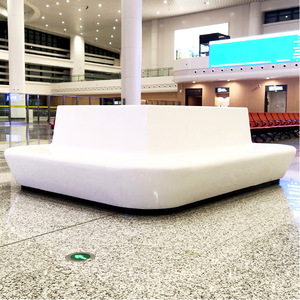 Silla de Espera en Forma de L de Fibra de Vidrio, Muebles Comerciales Modernos y Duraderos, Asiento Interior - Product Image 1