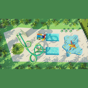 Oferta Especial <span class=keywords><strong>2022</strong></span> Nuevo Diseño Modelo 3D Tobogán de Fibra de Vidrio para Parque Acuático de 3200 Metros Cuadrados para Niños y Adultos - Product Image 5