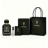 Bouteille de parfum noire 50 ml aux caractéristiques uniques, flacon de parfum carré en verre 30 ml, flacons de parfum vides avec emballage 100 ml