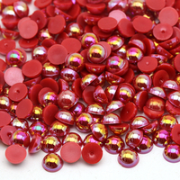 Xulin 2mm 4mm 6mm 8mm 10mm Demi-Rond Strass Lâche Abs Flatback Perles Perles