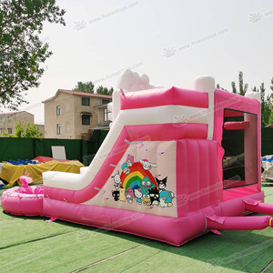 Nhà bị trả lại Xin Chào mèo trượt nước màu hồng bouncy lâu đài Inflatable Inflatable bouncy với hồ bơi - Product Image 3