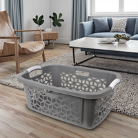 GREENSIDE Panier à linge en plastique à usage intensif, rectangulaire et moderne, pour un rangement durable