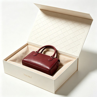 Boîtes de sacs pour femmes personnalisées avec logo imprimé en gros, boîtes de luxe pour sacs de femmes, emballage de sacs de luxe, boîte cadeau à l'encre de soja