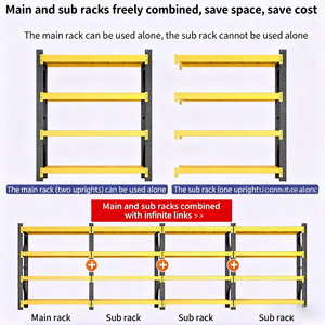 Étagère robuste à vente chaude, étagère en métal de qualité supérieure, fabriquée en usine, étagère en acier, étagère de stockage d'entrepôt - Product Image 4
