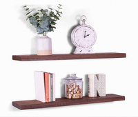 New Wood Floating Book Shelf für die Inneneinrichtung Einfache Installation Wand halterung Lager regal Badezimmer Wohnzimmer Doppel gewürze