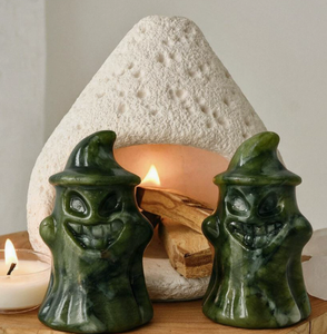 Vente en gros de sculptures de visage souriant en quartz fantôme sculpté, décoration Feng Shui pour la maison, objet de collection artisanal - Product Image 1