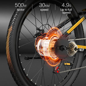 Meilleure qualité 26 \ "roue <span class=keywords><strong>Bezior</strong></span> X500 Pro VTT électrique 500W moteur vitesse rapide cadre en aluminium gros modèle batterie incluse - Product Image 3