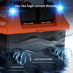 Nuevo Bote Cebador Eléctrico V802Pro 2025 de Plástico ABS con GPS, Posicionamiento Preciso, Herramienta de Pesca Eficiente, 4 Tolvas, 3 kg, Litio Integrado - Product Image 3